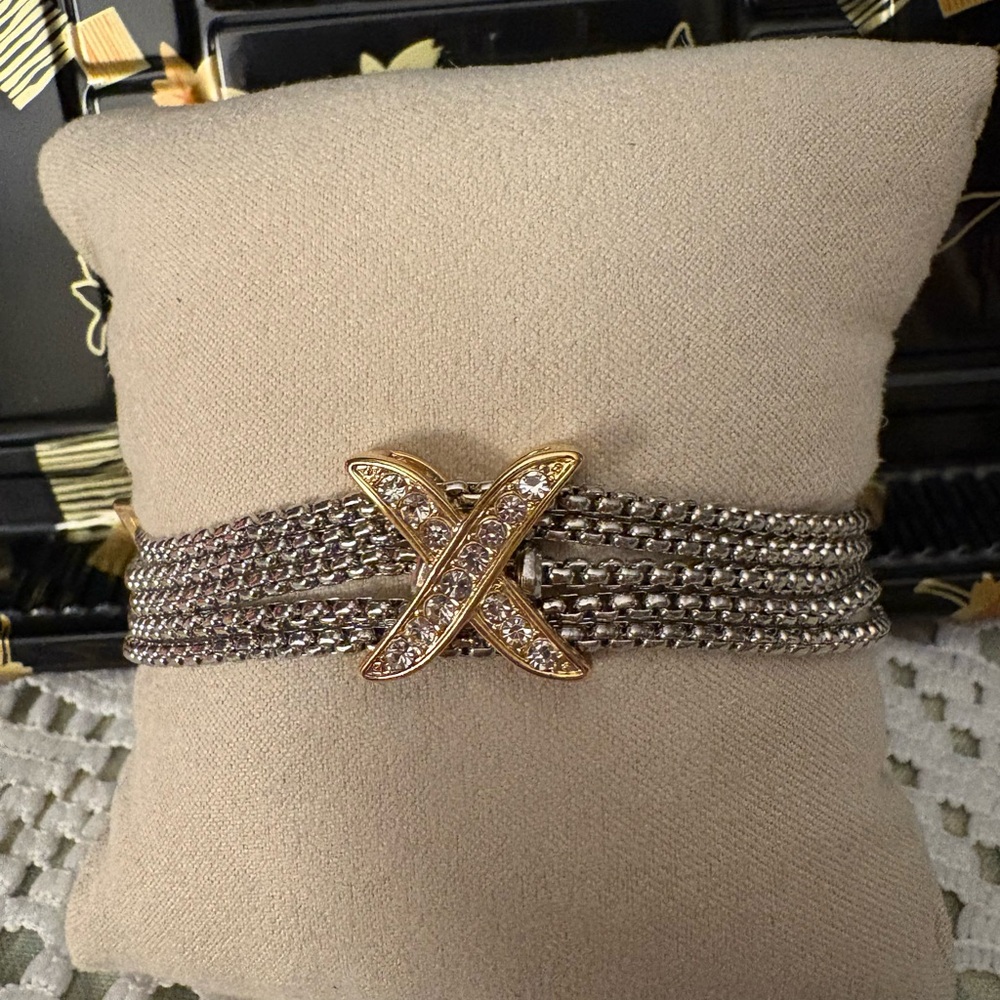 Gold and Silver Chain Bracelet